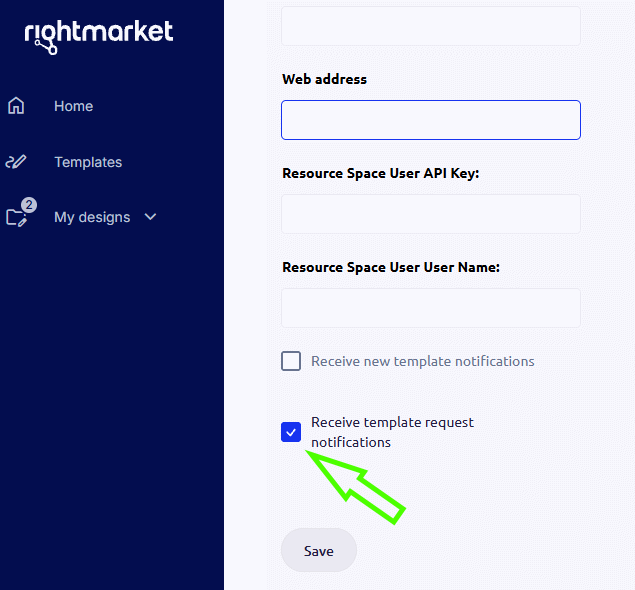 User-Site - the Profile page (My Account)